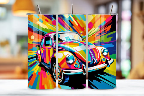 Pop Art Car Tumbler Wrap, Sublimation 20oz PNG, Cars Tumbler Wrap Bundle, 20oz Skinny Tumbler Wrap, 20 oz Tumbler Png Sublimation Design, Digital Instant Download Sublimation FloridPrintables 