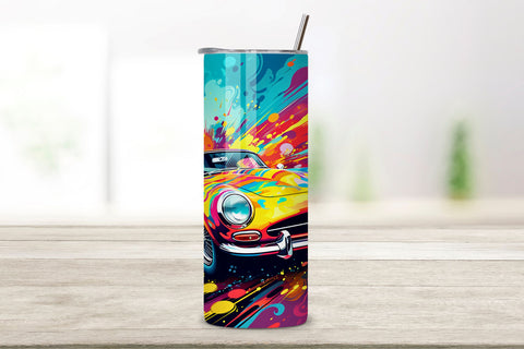 Pop Art Cars Tumbler Sublimation Design, 20oz Tumbler Wrap, Cars Tumbler Wrap Bundle, 20oz Skinny Tumbler Wrap, 20 oz Tumbler Png Sublimation Design, Digital Instant Download Sublimation FloridPrintables 