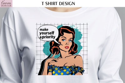 Pop Art Design. Positive Quotes T Shirt Sublimation Kseniia designer 