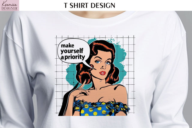 Pop Art Design. Positive Quotes T Shirt Sublimation Kseniia designer 