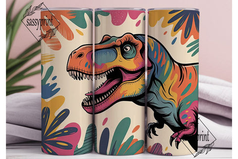 Pop Art T-Rex 20oz Tumbler Wrap Sublimation sassyprint 