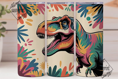 Pop Art T-Rex 20oz Tumbler Wrap Sublimation sassyprint 