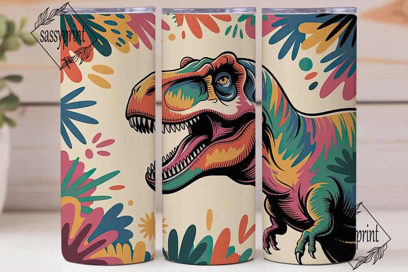 Pop Art T-Rex 20oz Tumbler Wrap Sublimation sassyprint 
