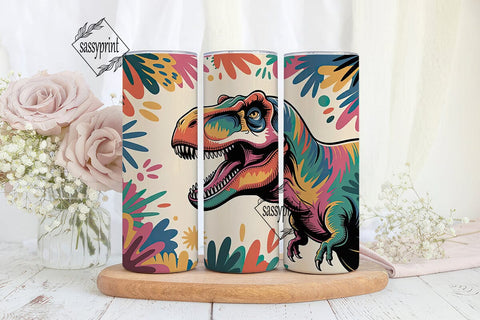 Pop Art T-Rex 20oz Tumbler Wrap Sublimation sassyprint 
