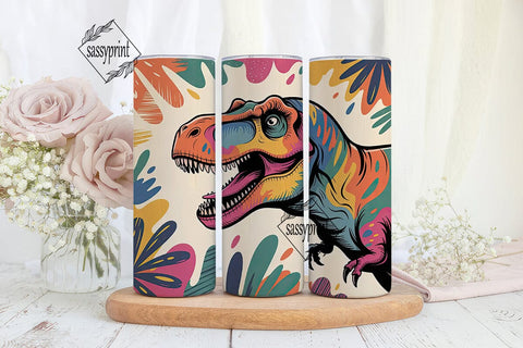 Pop Art T-Rex 20oz Tumbler Wrap Sublimation sassyprint 