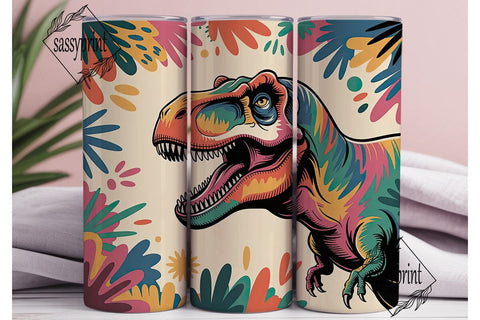 Pop Art T-Rex 20oz Tumbler Wrap Sublimation sassyprint 