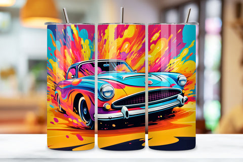 Pop Cars Tumbler Wrap, Sublimation Design, 20oz Skinny, Cars Tumbler Wrap Bundle, 20oz Skinny Tumbler Wrap, 20 oz Tumbler Png Sublimation Design, Digital Instant Download Sublimation FloridPrintables 