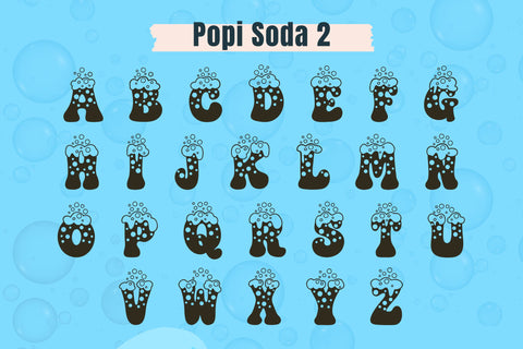 Popi Soda – Playful Fizzy Bubble Font for Party Crafts & Kids Designs Font AnningArts Design 