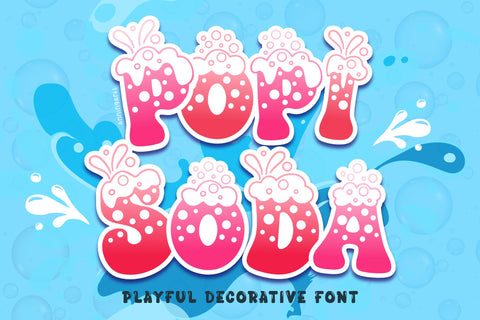 Popi Soda – Playful Fizzy Bubble Font for Party Crafts & Kids Designs Font AnningArts Design 
