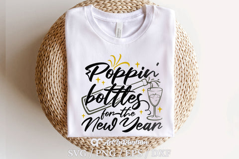 Poppin' bottles for the year Svg, New Year Svg, New Year End Svg, New Year Clipart SVG Artinrhythm shop 