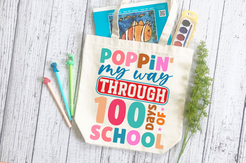 Poppin my way through 100 days of school svg Design SVG Regulrcrative 