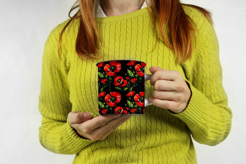 Poppy Flower Seamless Pattern, Texture Digital Paper Digital Pattern Natasha Prando 