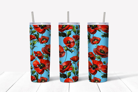 Poppy Flower Seamless Pattern, Texture Digital Paper Digital Pattern Natasha Prando 