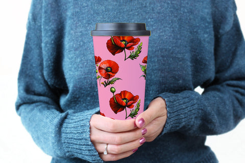 Poppy Flower Seamless Pattern, Texture Digital Paper Digital Pattern Natasha Prando 