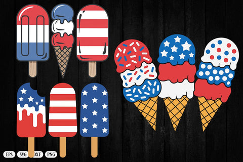 Popsicle American Flag SVG, Patriotic 4th of July Popsicle SVG, American Ice-Cream SVG SVG DesignDestine 