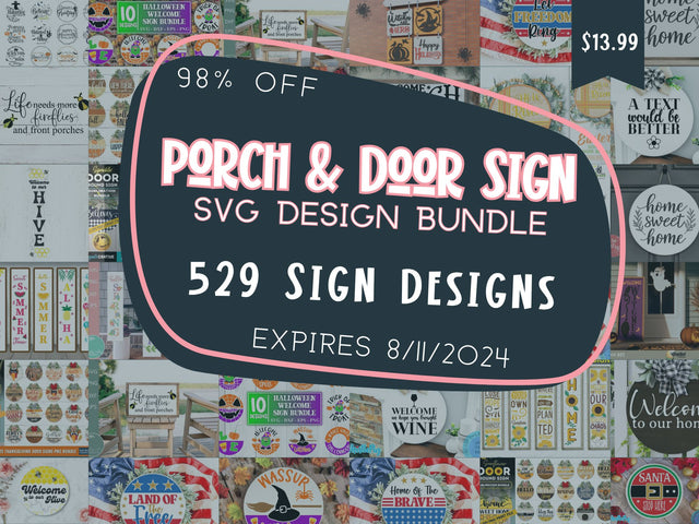 Porch & Door Signs SVG Bundle [Reg.$689] 98% Off Bundle So Fontsy Design Shop 