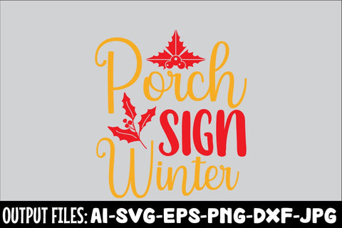 Porch Sign Winter SVG DESIGN SVG Rafiqul20606 