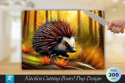 Porcupine Background Cutting Board Sublimation Regulrcrative 