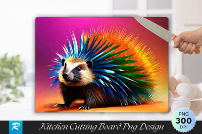 Porcupine Background Cutting Board Sublimation Regulrcrative 