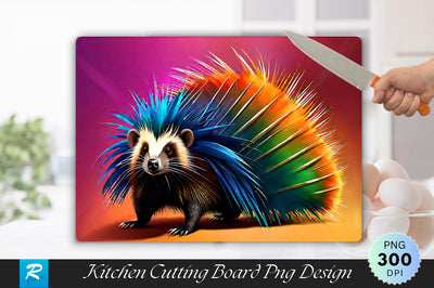 Porcupine Background Cutting Board Sublimation Regulrcrative 