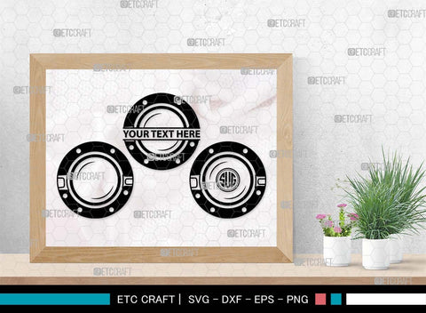 Porthole Monogram, Porthole Silhouette, Porthole SVG, Cruise Svg, Cruise Ship Svg, Vacation Svg, Boat Porthole Svg, Ship Porthole Window Svg, SB00574 SVG ETC Craft 