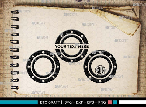 Porthole Monogram, Porthole Silhouette, Porthole SVG, Cruise Svg, Cruise Ship Svg, Vacation Svg, Boat Porthole Svg, Ship Porthole Window Svg, SB00574 SVG ETC Craft 