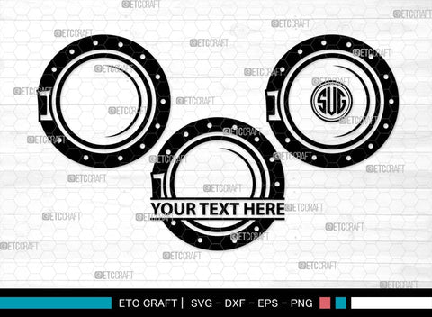 Porthole Monogram, Porthole Silhouette, Porthole SVG, Cruise Svg, Cruise Ship Svg, Vacation Svg, Boat Porthole Svg, Ship Porthole Window Svg, SB00574 SVG ETC Craft 