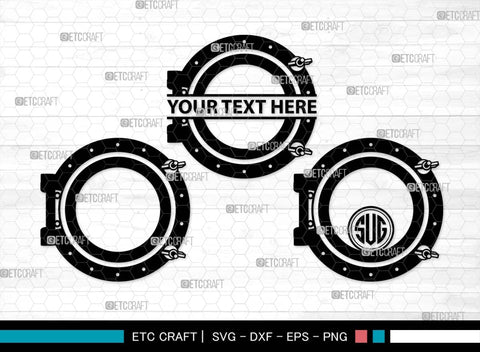 Porthole Monogram, Porthole Silhouette, Porthole SVG, Cruise Svg, Cruise Ship Svg, Vacation Svg, Boat Porthole Svg, Ship Porthole Window Svg, SB00574 SVG ETC Craft 