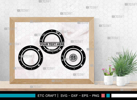 Porthole Monogram, Porthole Silhouette, Porthole SVG, Cruise Svg, Cruise Ship Svg, Vacation Svg, Boat Porthole Svg, Ship Porthole Window Svg, SB00574 SVG ETC Craft 