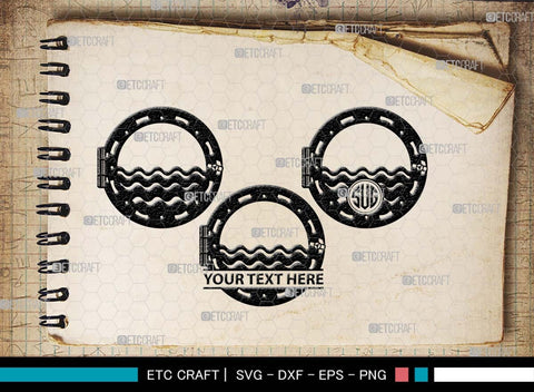 Porthole Monogram, Porthole Silhouette, Porthole SVG, Cruise Svg, Cruise Ship Svg, Vacation Svg, Boat Porthole Svg, Ship Porthole Window Svg, SB00574 SVG ETC Craft 