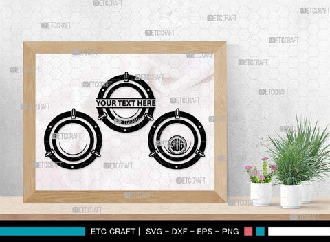 Porthole Monogram, Porthole Silhouette, Porthole SVG, Cruise Svg, Cruise Ship Svg, Vacation Svg, Boat Porthole Svg, Ship Porthole Window Svg, SB00574 SVG ETC Craft 