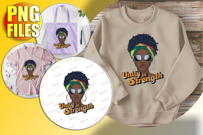 Portrait of Afro Woman with Quote PNG Sublimation afrosvg 