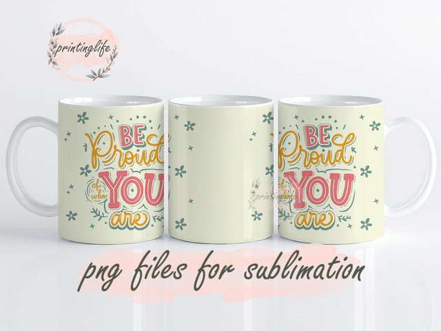 Positive Affirmation Mug Wrap Design, Instant Digital Design Download Mug Wrap Design, Mug Design PNG Sublimation PrintingLife 