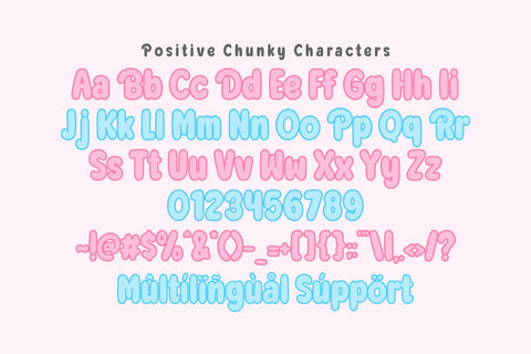 Positive Chunky - Adorable Bubble Font Font Masyafi Studio 