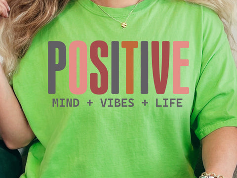 Positive Mind Vibes Life SVG, Mental Health PNG Files SVG DesignDestine 