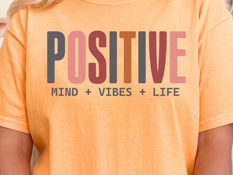 Positive Mind Vibes Life SVG, Mental Health PNG Files SVG DesignDestine 