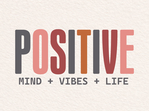 Positive Mind Vibes Life SVG, Mental Health PNG Files SVG DesignDestine 