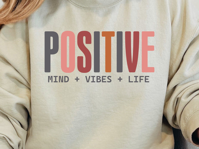 Positive Mind Vibes Life SVG, Mental Health PNG Files SVG DesignDestine 
