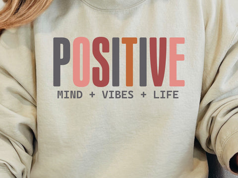 Positive Mind Vibes Life SVG, Mental Health PNG Files SVG DesignDestine 