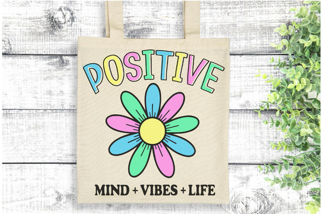 Positive Mind Vibes Life SVG PNG DXF EPS Cut File - Cricut & Silhouette Design SVG Silhouette School Blog Design Shop 