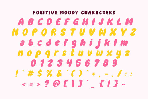 Positive Moody - Playful Bubble Font Font Masyafi Studio 