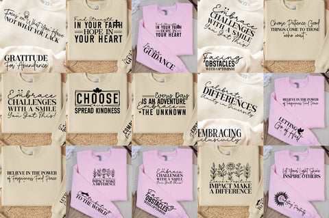 Positive Quotes Sleeve SVG Design Bundle SVG Designangry 