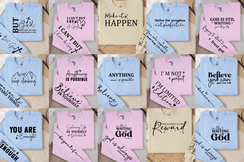 Positive Quotes Sleeve SVG Design Bundle SVG Designangry 