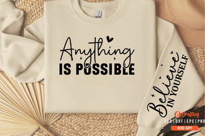 Positive Quotes Sleeve Svg Design SVG Designangry 