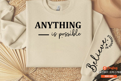 Positive Quotes Sleeve Svg Design SVG Designangry 