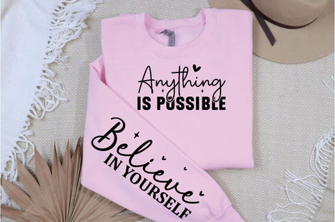 Positive Quotes Sleeve Svg Design SVG Designangry 