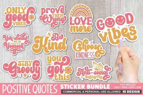 Positive Quotes Sticker Bundle SVG Ariyan 
