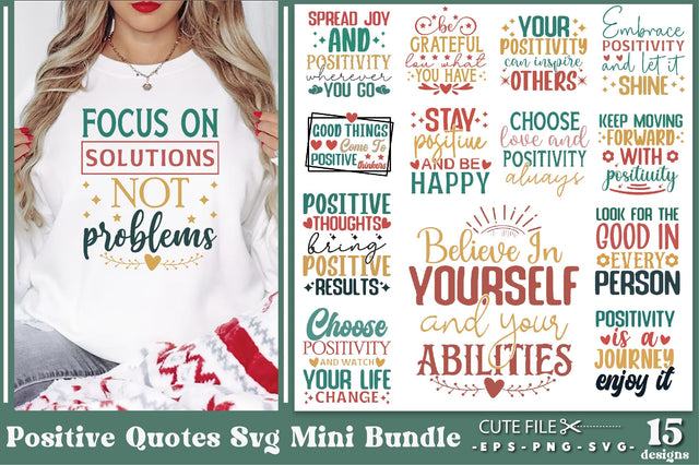Positive Quotes Svg Mini Bundle SVG Creativeart88 