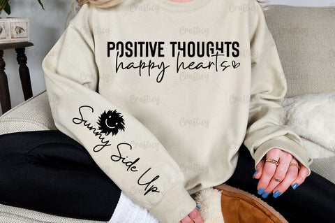 Positive thoughts happy hearts Sleeve SVG Design SVG Designangry 