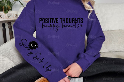 Positive thoughts happy hearts Sleeve SVG Design SVG Designangry 